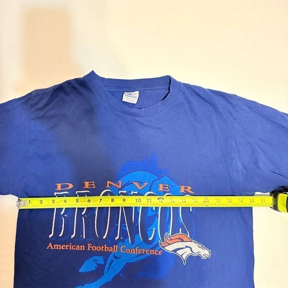 Vintage Starter Denver Broncos NFL Football Blue T-Shirt Size Medium‎ - Picture 8 of 10